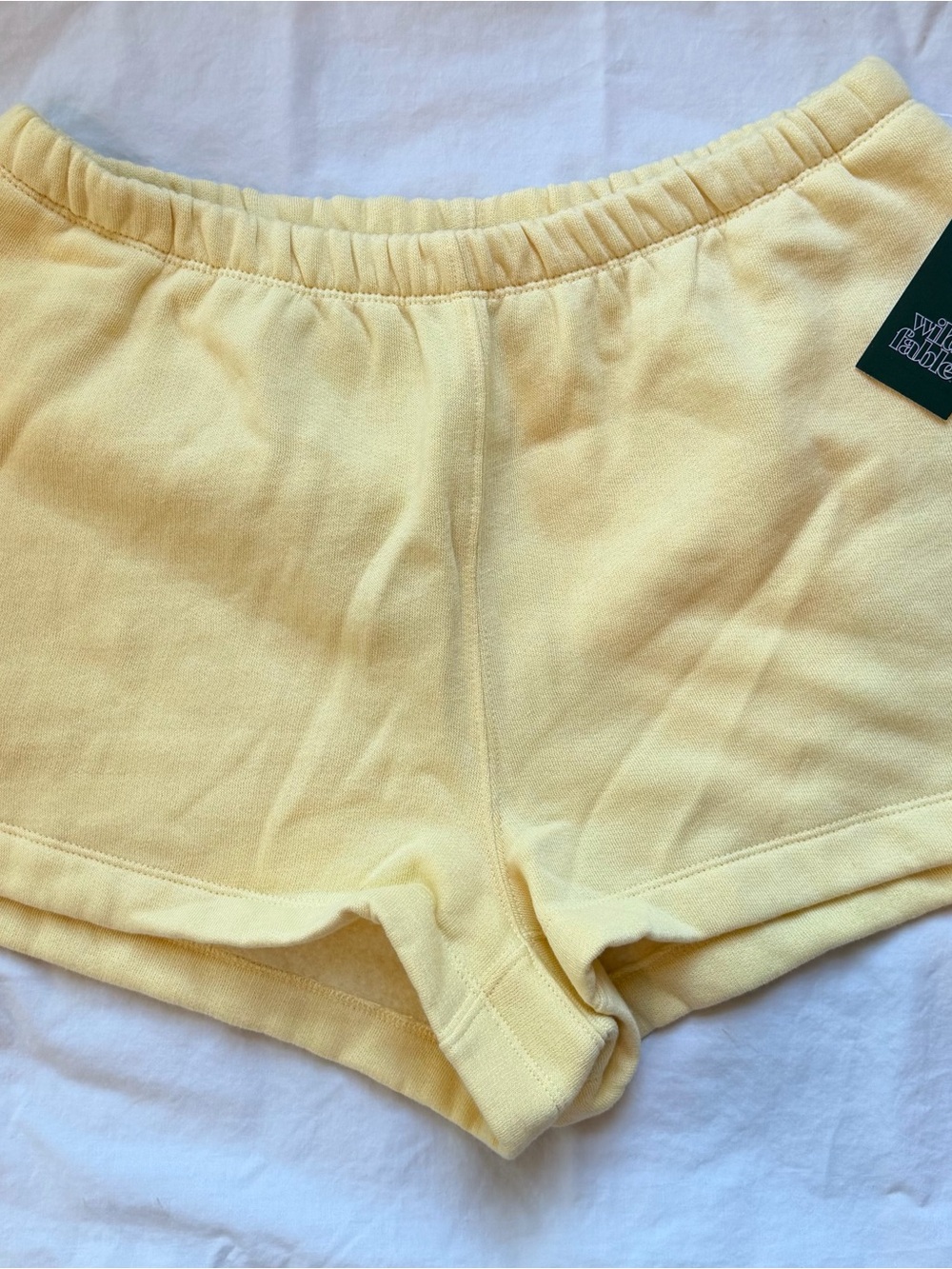 wild fable Pale Yellow Athletic Shorts - Elastic Waistband
